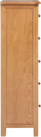 Storage Drawers Made of Wood Natural L45xW32xH110cm