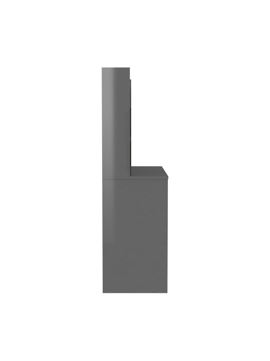 Schminktisch Hölzern Gray mit Spiegel 100x40x135cm