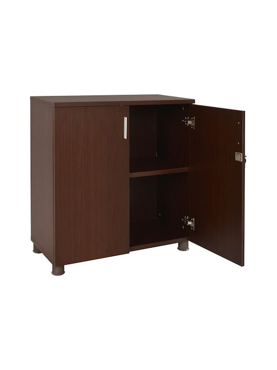 Ξύλινο Ντουλάπι Γραφείου με Κλειδαριά Wenge 80x40x82cm