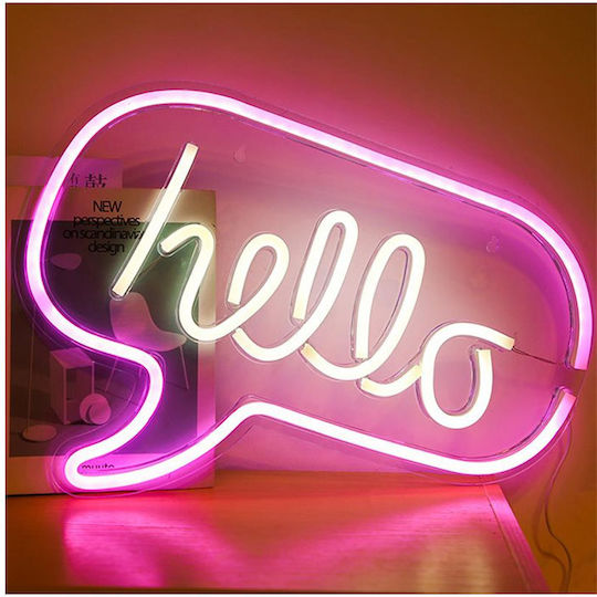 The Home Deco Factory Hello Dekorative Lampe Panel Transparent
