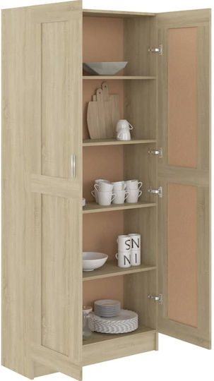 Office Storage Cabinet Wooden Sonoma 82.5x30.5x185.5cm