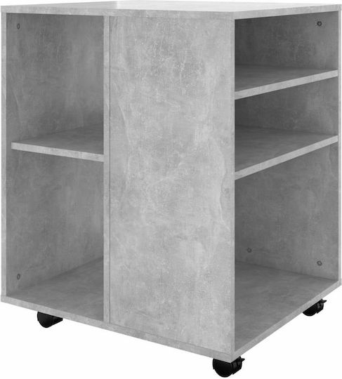 Cabinet De Birou Din Lemn Cu Roți Gri 60x53x72cm