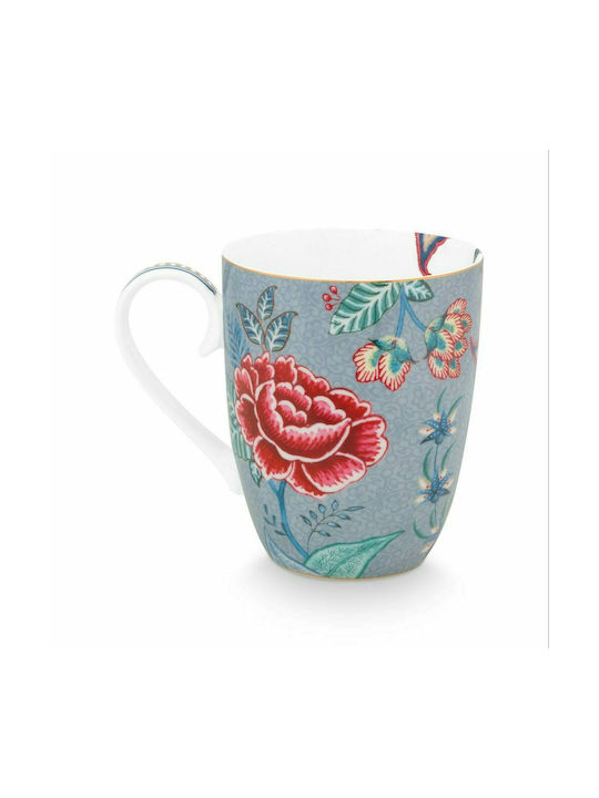 PiP Studio Flower Festival Tasse aus Porzellan Blau 350ml 1Stück