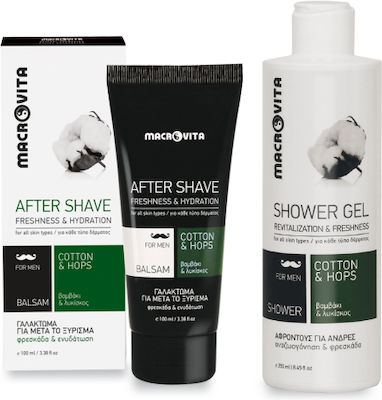 Macrovita After Shave & Shower Gel Skin Care Set for Moisturizing & Cleaning Body Cleaning with Bubble Bath