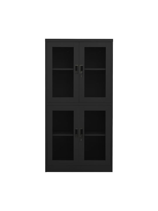 Office Storage Closet Ανθρακί L90xW40xH180cm