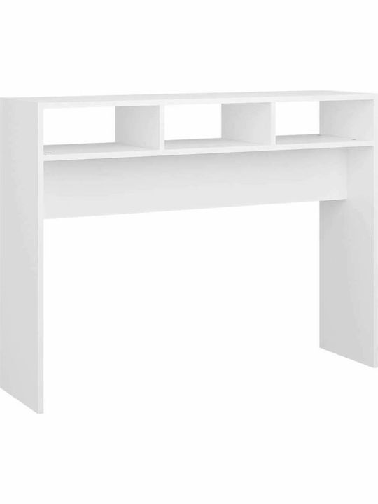 Wooden Console Table Λευκή L105xW30xH80cm