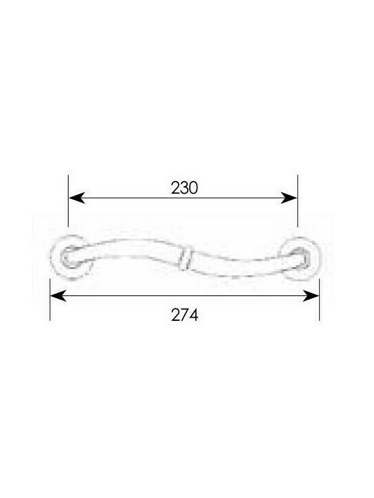 Zogometal Türgriff Vordertür 306 230mm Nickel / Chrom