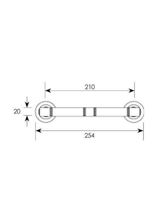 Zogometal Handle Front Door 2161 2161 210mm Nickel / Chrome