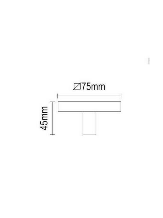 Viometale Knob Front Door 07.24A/75 07.24A/75.T4 Inox