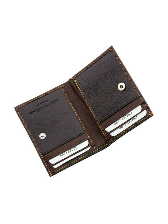 Kappa Bags Men's Leather Card Wallet with RFID Brown