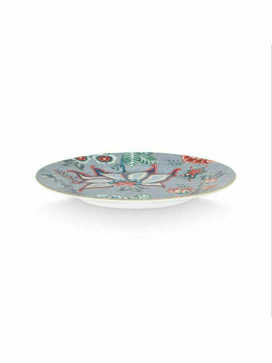 PiP Studio Flower Festival Plate Desert made of Porcelain Blue with Diameter 17cm