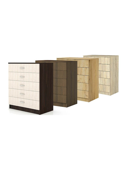 1213005 Wooden Chest of Drawers with 5 Drawers Sonoma 92x43.5x80cm