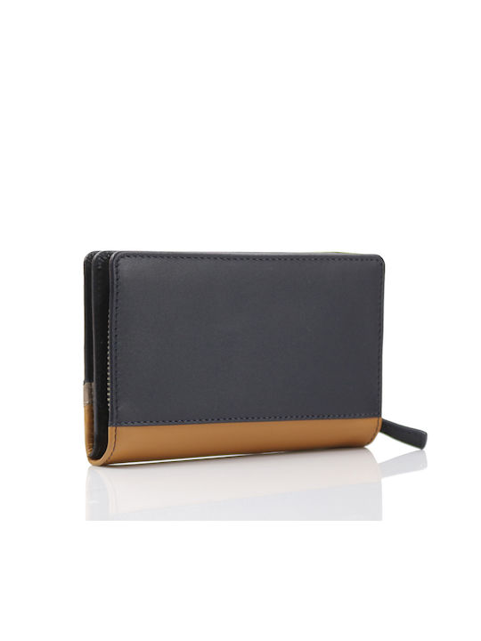 Guy Laroche Small Leather Women's Wallet with RFID Blue