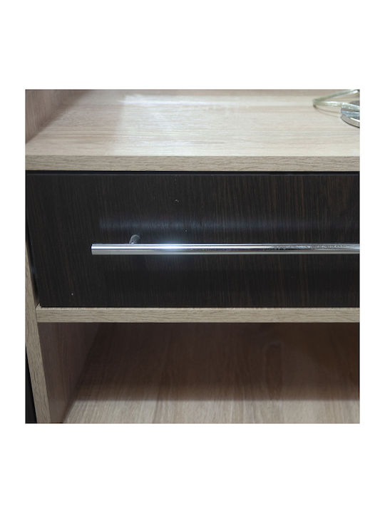 Niagara Eingangsmöbel mit Spiegel / Schuhschrank & Schrank Sonoma / Wenge 113x37.5x198cm