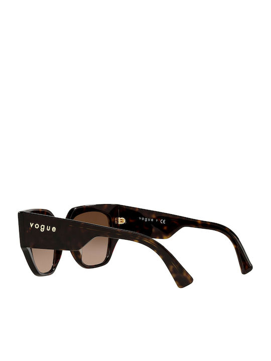 Vogue Women's Sunglasses with Brown Tartaruga Plastic Frame and Brown Lens VO5409S W65613