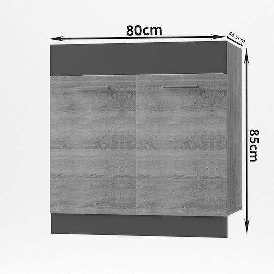 Alina Dulap pentru Chiuvetă Sonoma-Mokka 80x44.5x85buc