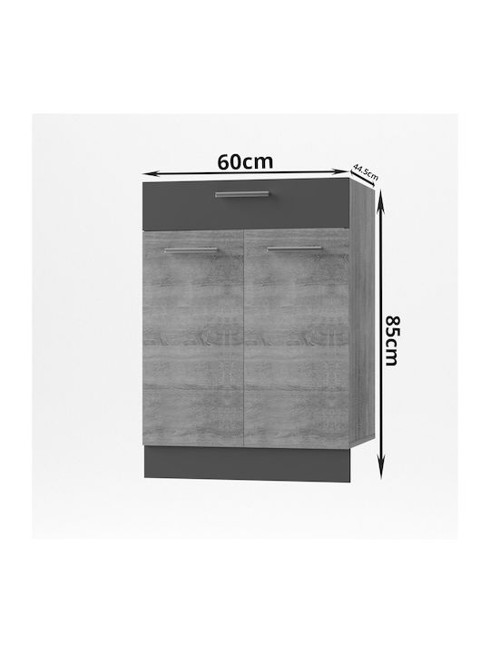 Alina Floor Cabinet Sonoma-Mokka 60x44.5x85cm
