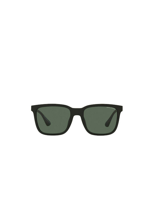 Armani Exchange Men's Sunglasses with Black Plastic Frame and Black Lens AX4112SU 807871