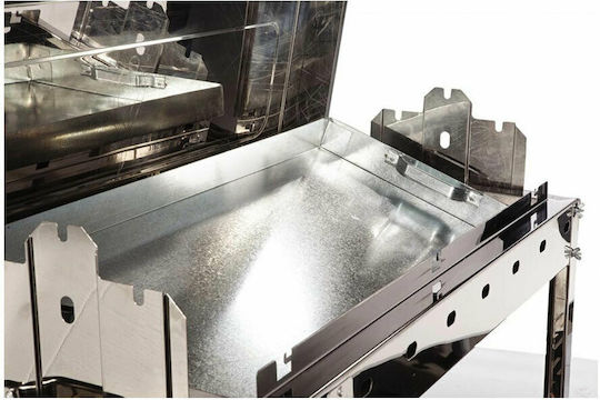 EMC Rostfreier Stahl Holzkohlegrill mit Deckel 75cmx35cm