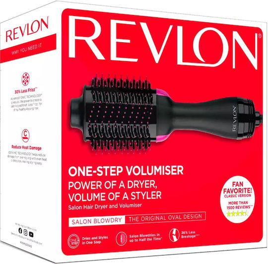 Revlon One-Step Volumiser Ceramic Electric Brush with Air for Straightening 1100W