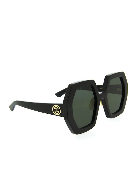 Gucci Damen Sonnenbrille mit Schwarz Kunststoff Gestell und Schwarz Linse GG0772S 004