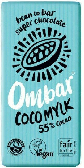 Ombar Organic Raw Organic Chocolate Milk with Coconut Cream Vegan Sugar-Free 35gr