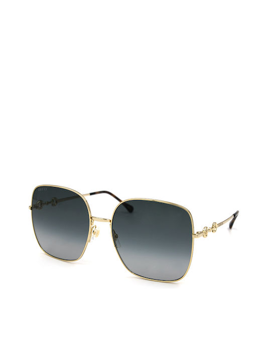 Gucci Γυναικεία Γυαλιά Ηλίου με Χρυσό Μεταλλικό Σκελετό και Μαύρο Ντεγκραντέ Φακό GG0879S 001