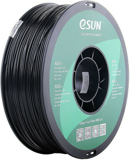 Esun Filament ABS Pentru Imprimantă 3D 1.75mm Negru 1kg 1bucată Bobină