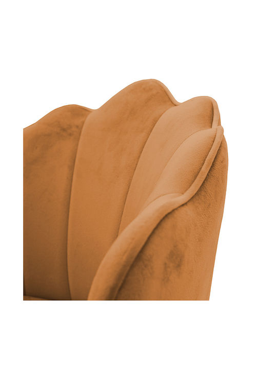 Hocker Bar mit Rückenlehne Gepolstert mit Samt Nataly Ceramic / Gold 52x51x100cm
