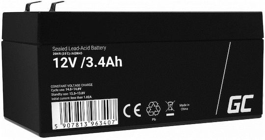 Green Cell Μπαταρία UPS με Χωρητικότητα 3.4Ah και Τάση 12V AGM43