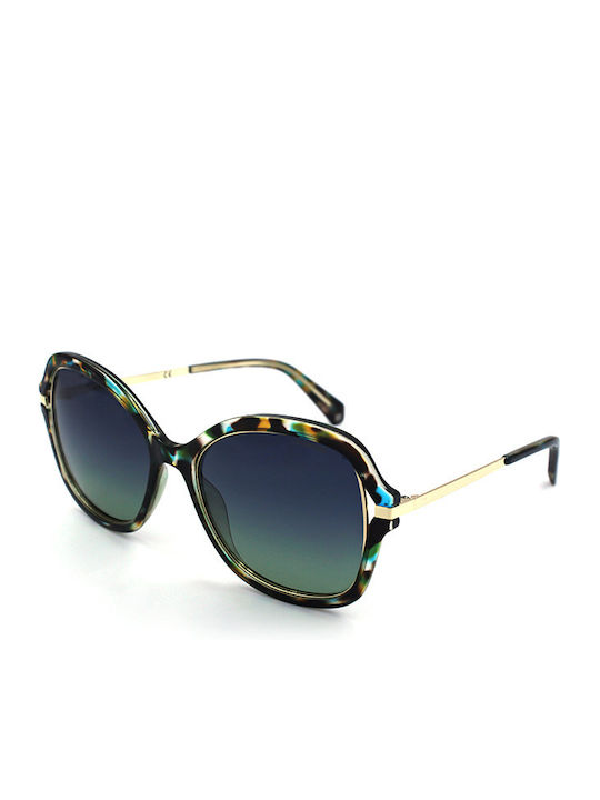 Polaroid Sonnenbrillen mit Mehrfarbig Rahmen und Blau Verlaufsfarbe Polarisiert Spiegel Linse PLD4068/S XGW/Z7
