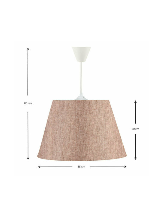 Megapap Elanor Pendant Light Pink with Socket E27 37x21x70cm