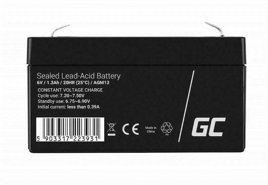 Green Cell Батерия UPS с Капацитет 1.3Ах и Напрежение 6V AGM13 1бр