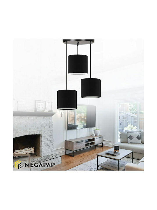 Megapap Rosie Pendant Lamp 3xE14 Black
