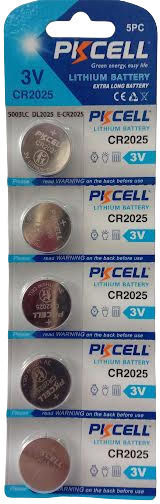 Pkcell Μπαταρίες Λιθίου Ρολογιών CR2025 3.0V 5τμχ