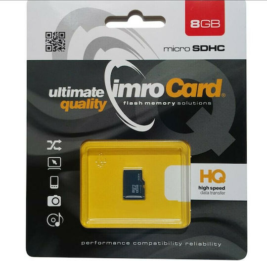 IMRO microSDHC 8GB Class 4 High Speed με αντάπτορα