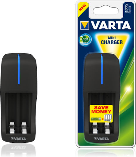 Varta Mini Charger 2 Batteries Ni-MH Size AA/AAA Set with 2x AAA 800mAh