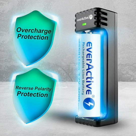 everActive LC-100 USB Încărcător Baterii Li-ion Dimensiune 18650/21700/16340/14500
