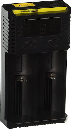 NiteCore i2 Φορτιστής 2 Μπαταριών Li-ion/Ni-Cd/Ni-MH Μεγέθους AA/AAA/18650/16340