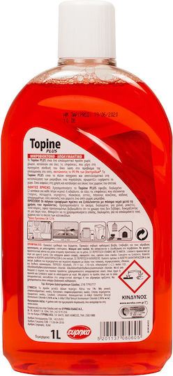 Topine Plus Καθαριστικό Υγρό Πατώματος με Απολυμαντική Δράση Red Pine 1lt