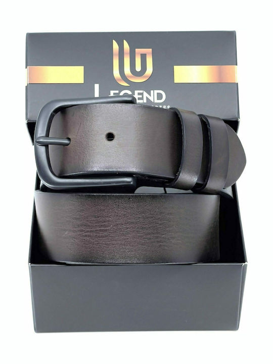 Wide Men's Belt Leather Coffee
