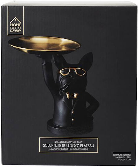 The Home Deco Factory Декоративно Куче от Полирезин Тава 21x21x18см 1бр
