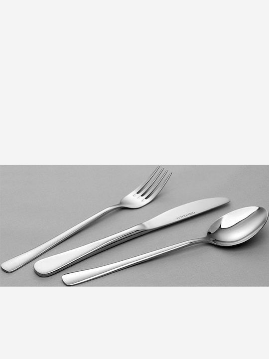 GTSA Θάλεια Set de Furculițe Alimente Metalice Argint 20.5cm 12buc