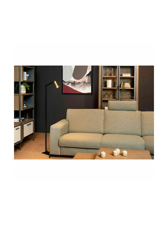 Lucide Lightning Sybil Floor Lamp H145xW12.5cm. with Socket for Bulb GU10 Black