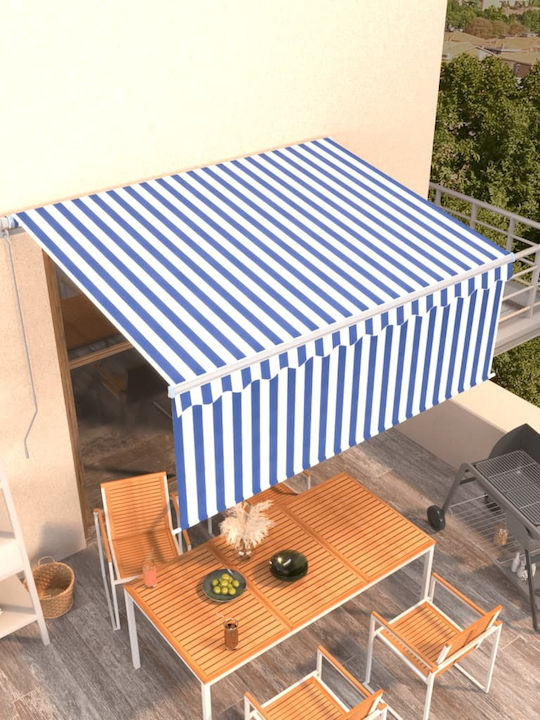 vidaXL Zelt Terrasse Blue / White 3x2.5m