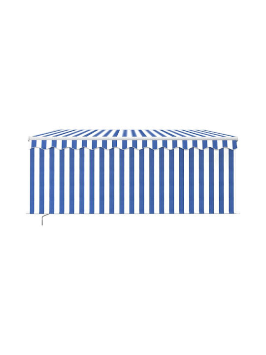 vidaXL Zelt Terrasse mit LEDs Blue / White 3x2.5m