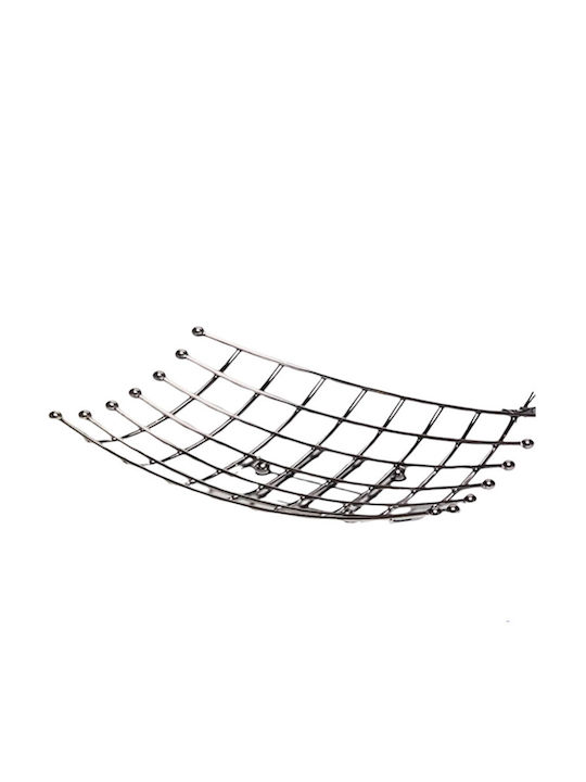 Espiel Φρουτιέρα Μεταλλική Ασημί 45x27x18εκ.