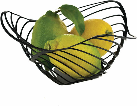 Alessi Trinity Φρουτιέρα Μεταλλική Μαύρη 26x26x12εκ.
