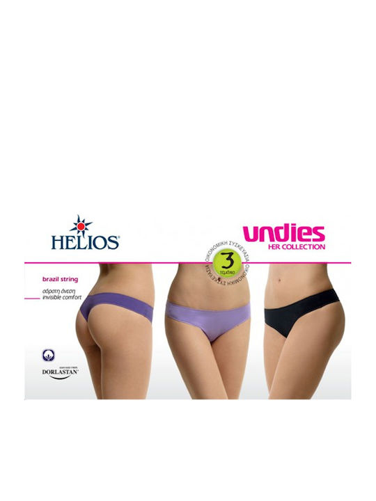 Helios Baumwolle Damen Brasilien 3Pack Beige