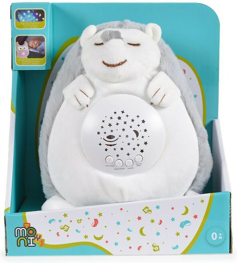 Moni Sleep Toy Projector Hedgehog made of Fabric with White Noise and Light for 0++ Months